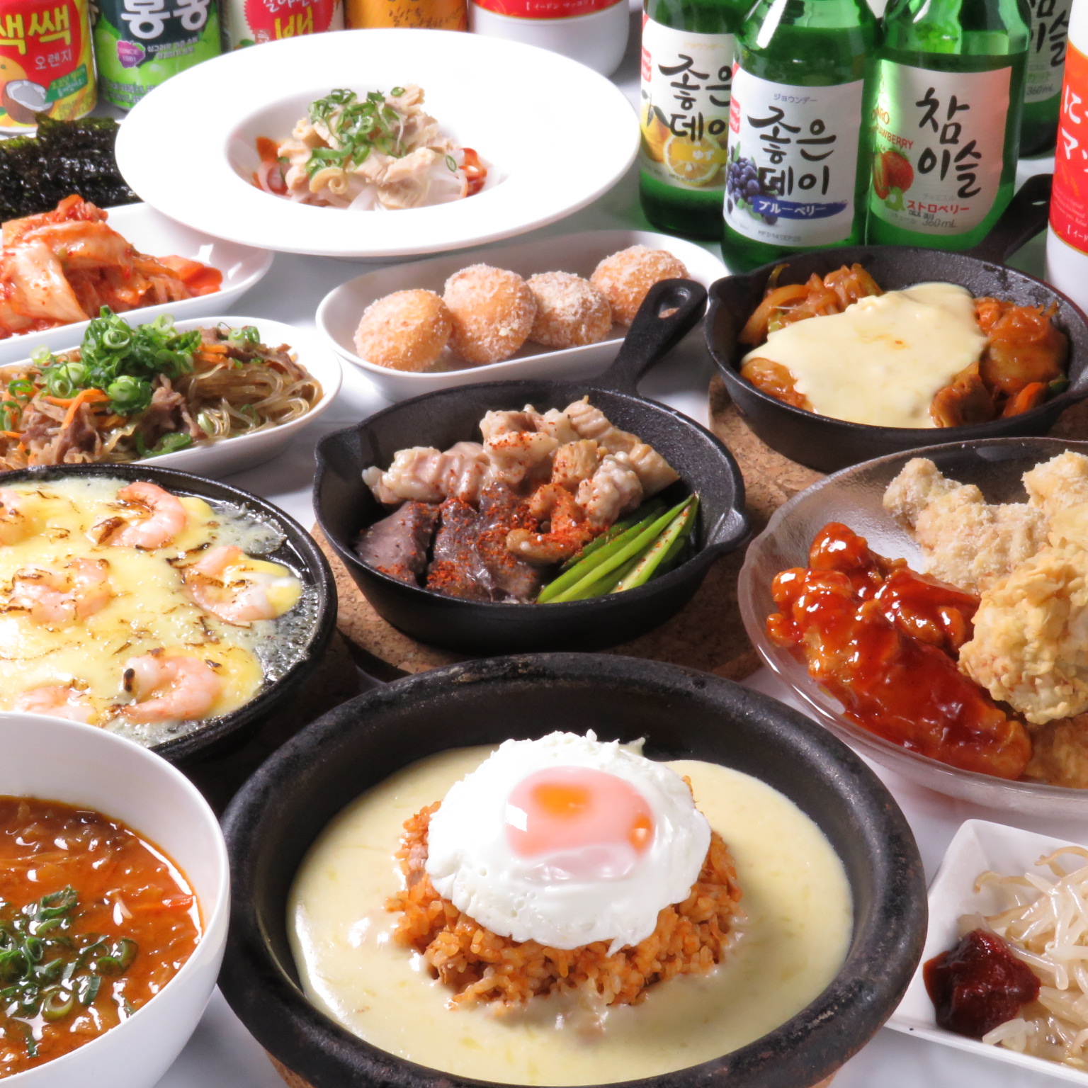 韓国料理とチーズの食べ放題